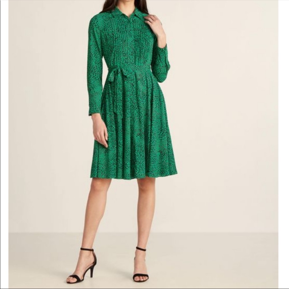 Nanette Lepore green animal print size 2 dress, new